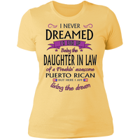 Thumbnail for Awesome Daughter In Law Ladies' Boyfriend T-Shirt - Puerto Rican Pride