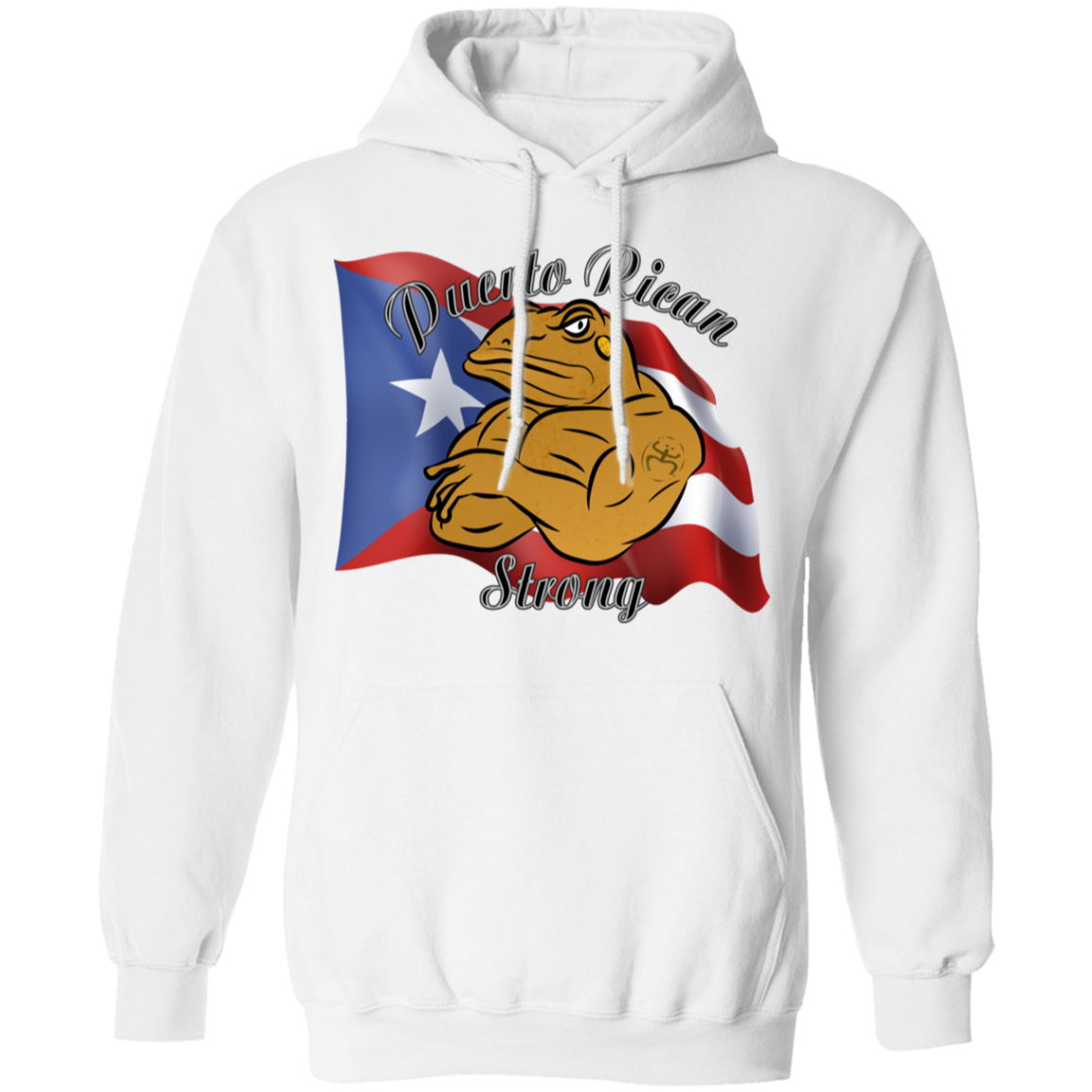 Coqui PR Strong Pullover Hoodie - Puerto Rican Pride