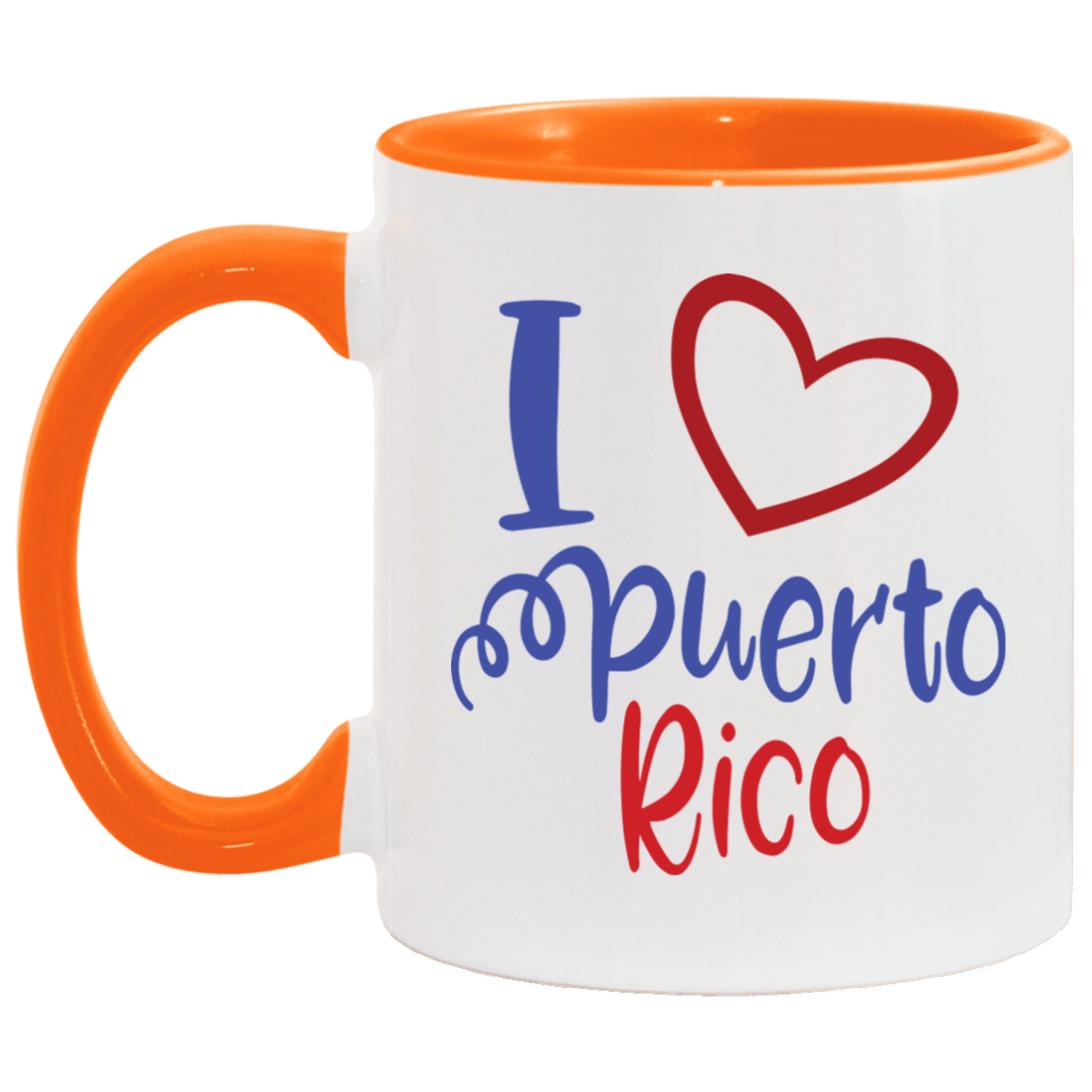 I Love PR 11OZ Accent Mug - Puerto Rican Pride