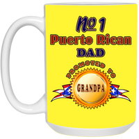 Thumbnail for #1 Dad Promoted To Grandpa 15 oz. White Mug