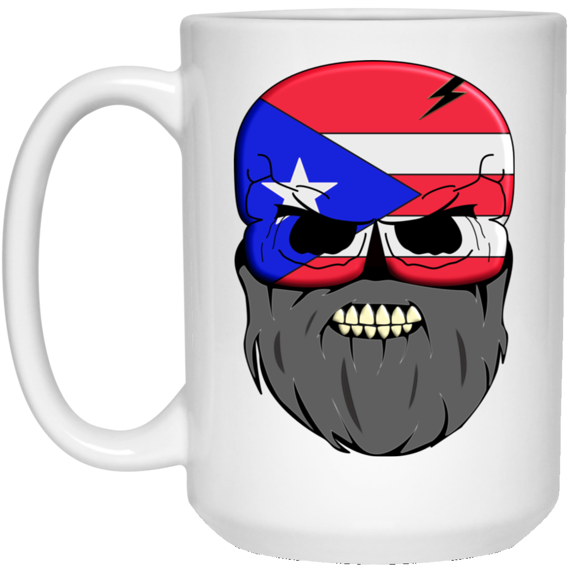 Angry Papi 15 oz. White Mug - Puerto Rican Pride