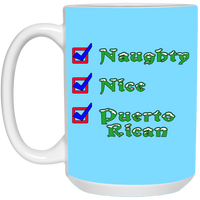 Thumbnail for Naughty Nice PR 15 oz. White Mug - Puerto Rican Pride