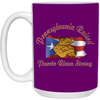 Thumbnail for Pennsylvania Raised PR Strong 15 oz. White Mug - Puerto Rican Pride