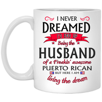 Thumbnail for Husband of Awesome PR 11 oz. White Mug - Puerto Rican Pride