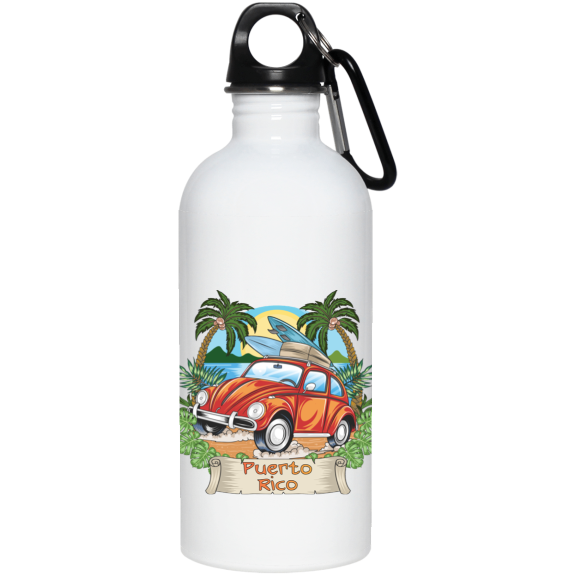 Puerto Rico Island Bug 20 oz. Stainless Steel Water Bottle