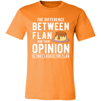 Thumbnail for Difference Between Flan and Opimion Unisex T-Shirt