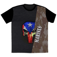 Thumbnail for Marines  Camo Skull - All Over Print T-Shirt