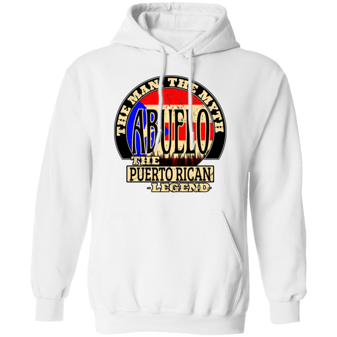 Abuelo The Legend Pullover Hoodie 8 oz. - Puerto Rican Pride