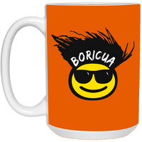 Thumbnail for Cool Boricua Emoji 15 oz. White Mug
