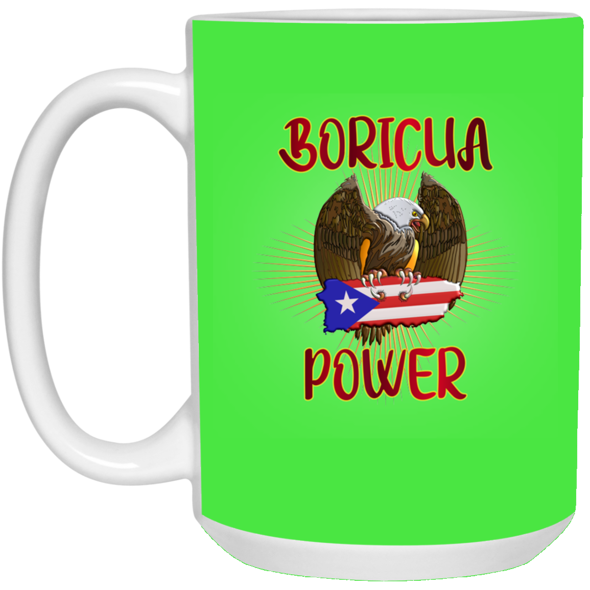 Boricua Power 15 oz. White Mug