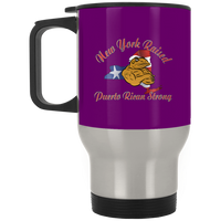 Thumbnail for New York Raised PR Strong  Silver Stainless Travel Mug - Puerto Rican Pride