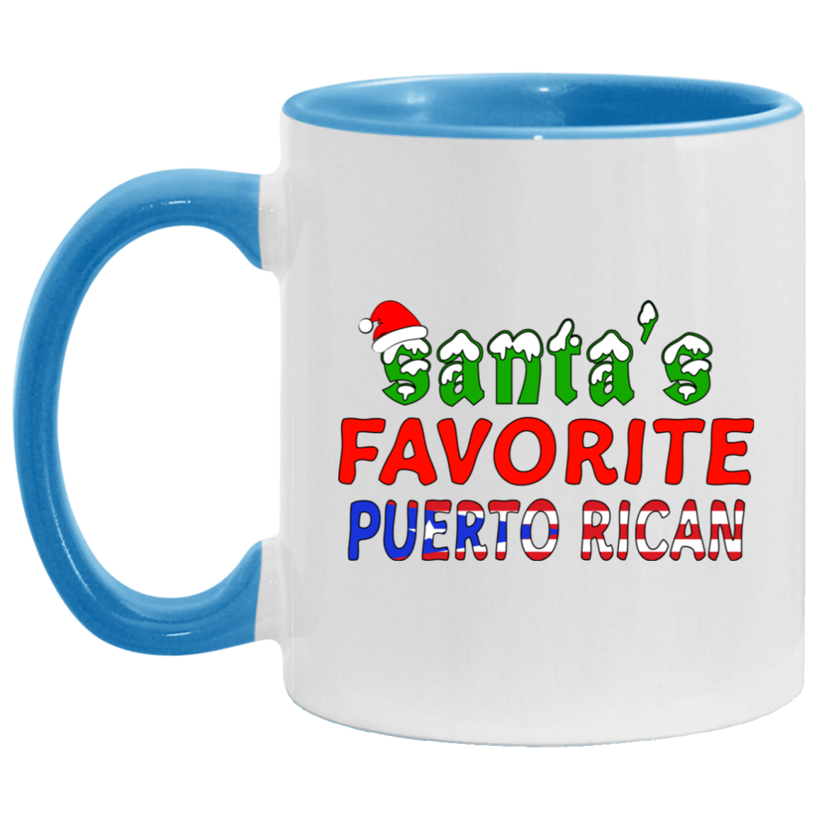 Santa's Favorite PR 11OZ Accent Mug - Puerto Rican Pride