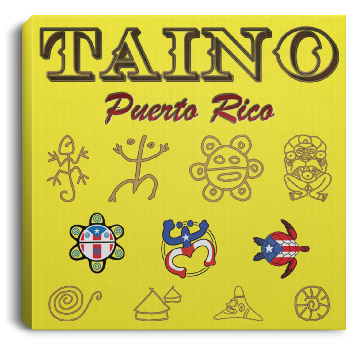 TAINO Wall Art Square Canvas .75in Frame