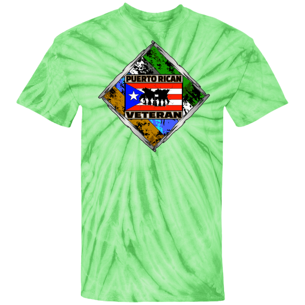 PR Veteran 100% Cotton Tie Dye T-Shirt