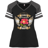 Thumbnail for Woman Power Ladies' Game V-Neck T-Shirt