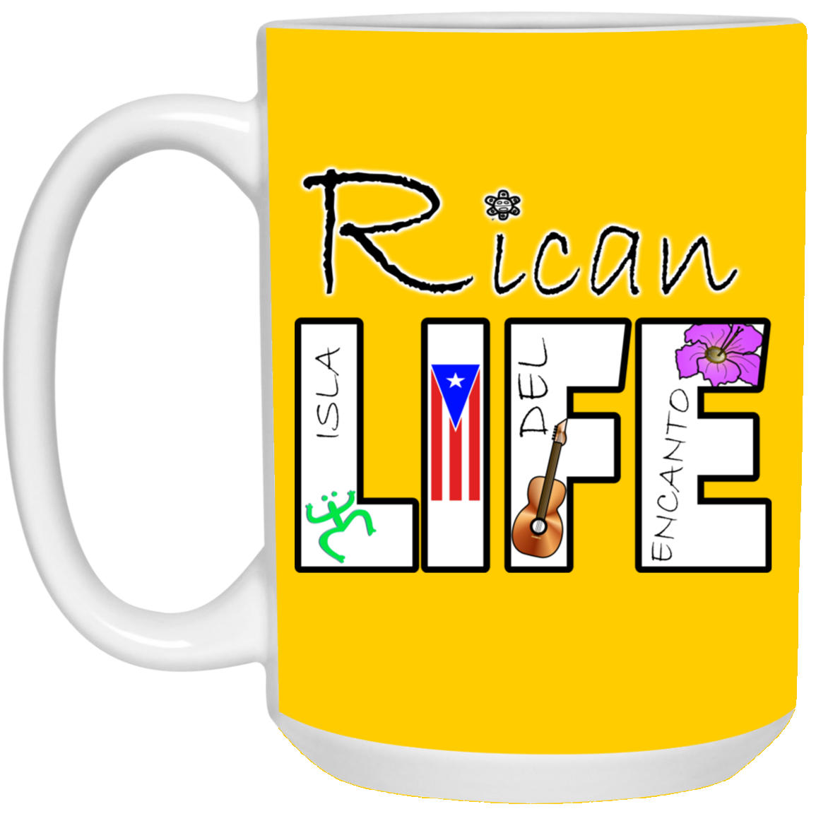 RICAN LIFE 15 oz. White Mug