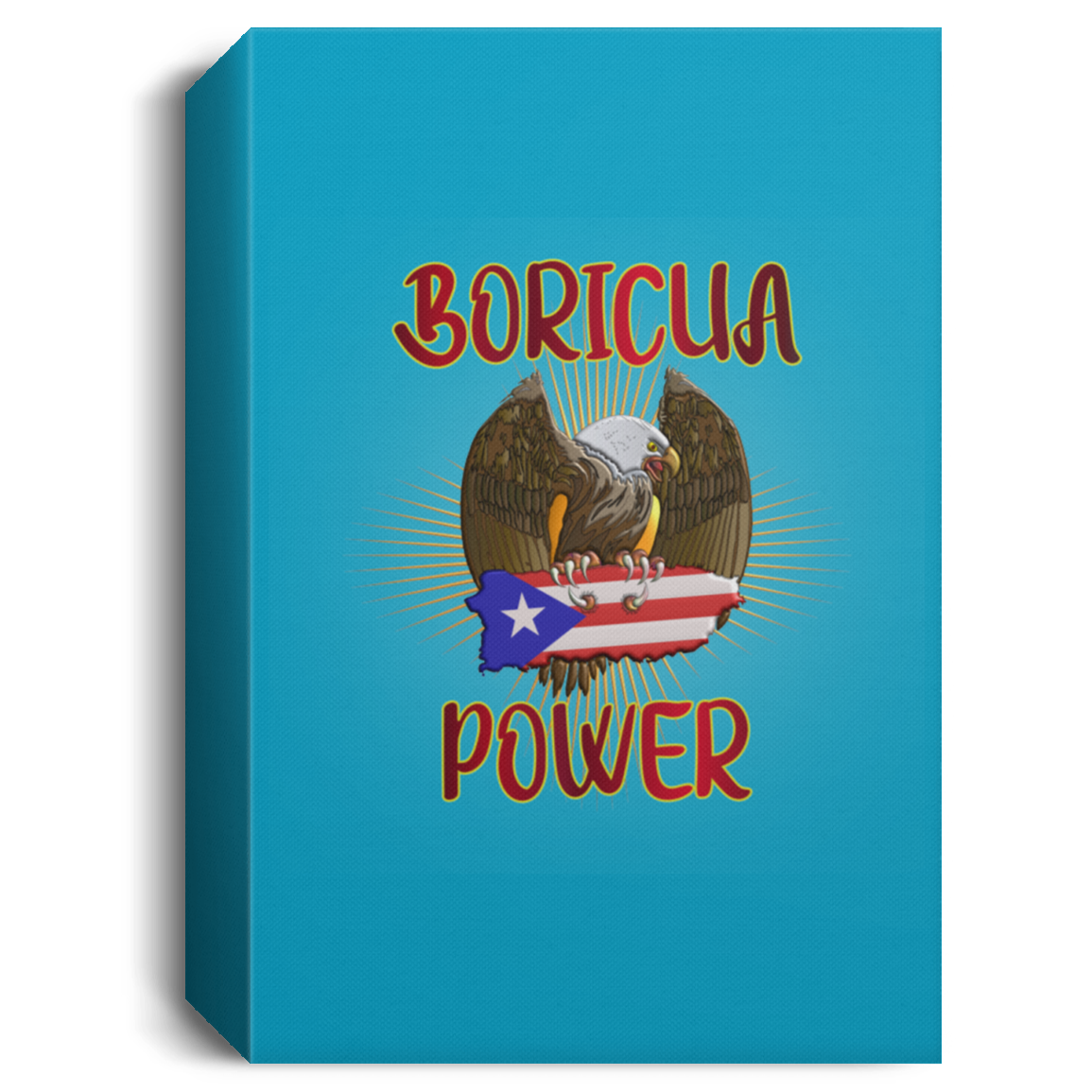 Boricua Power Deluxe Portrait Canvas 1.5in Frame
