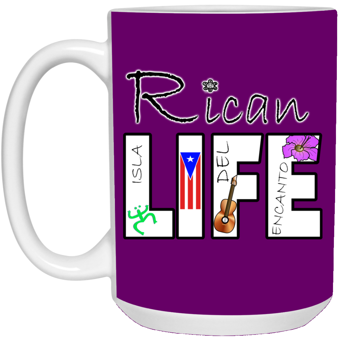 RICAN LIFE 15 oz. White Mug