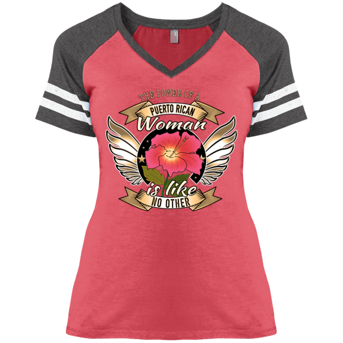 Woman Power Ladies' Game V-Neck T-Shirt