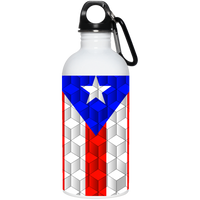 Thumbnail for Abstract Flag 20 oz. Stainless Steel Water Bottle - Puerto Rican Pride