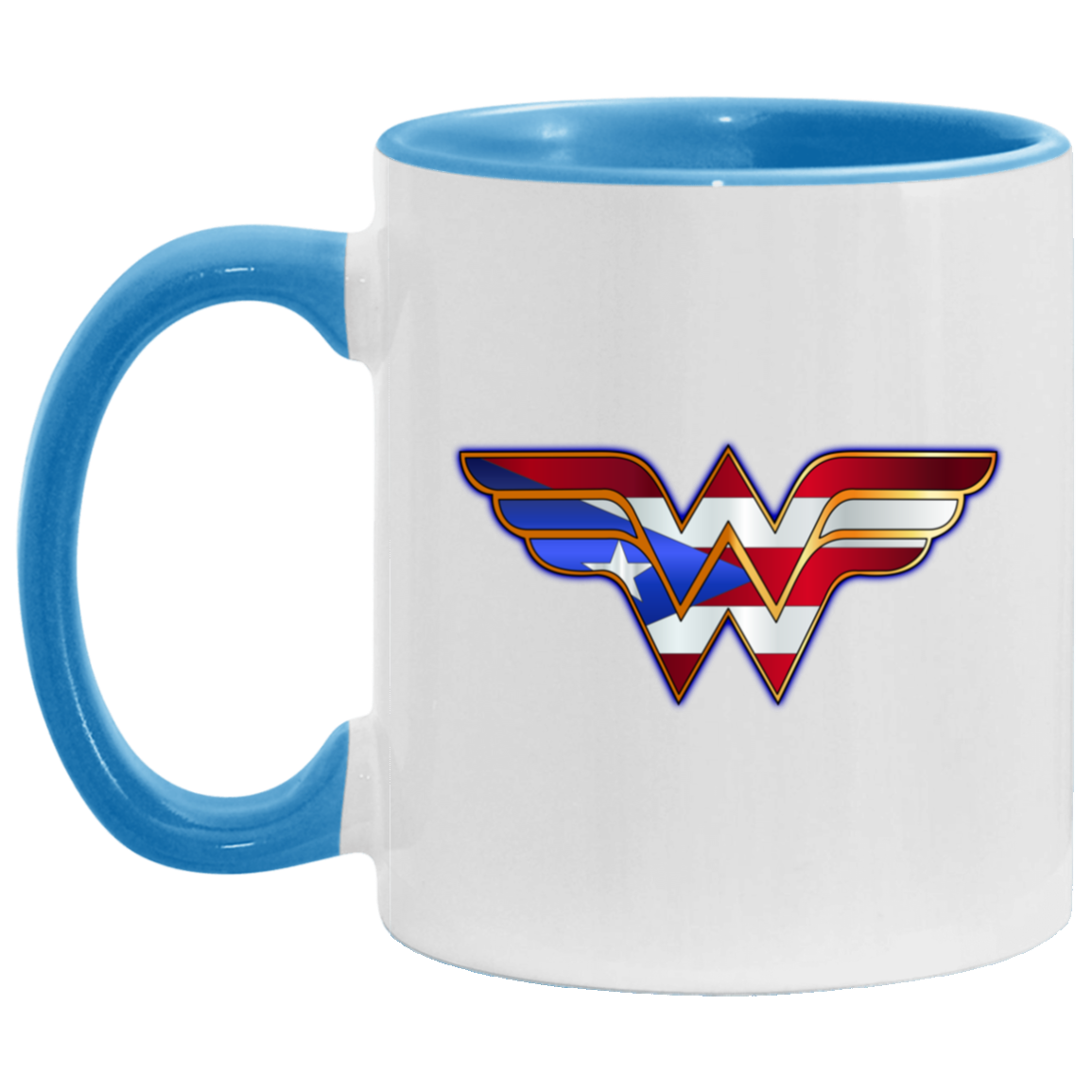 Boricua Wonder Woman 3 11OZ Accent Mug - Puerto Rican Pride