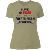 Thumbnail for No Fear Ladies' Boyfriend T-Shirt - Puerto Rican Pride