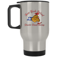 Thumbnail for New York Raised PR Strong  Silver Stainless Travel Mug - Puerto Rican Pride
