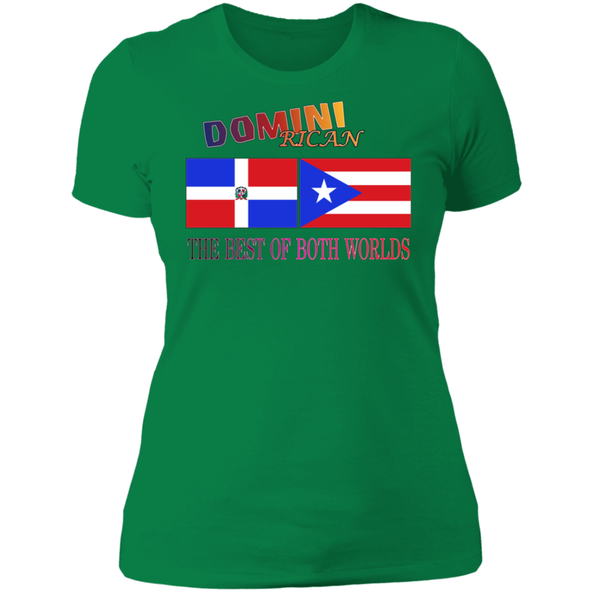 Domini Rican  Ladies' Boyfriend T-Shirt - Puerto Rican Pride