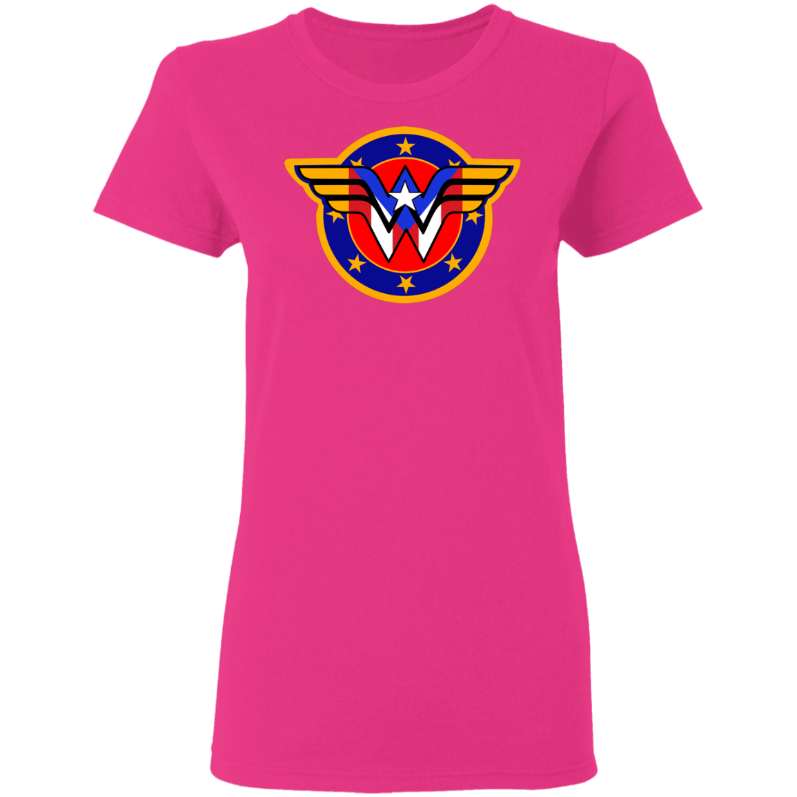 Boricua Wonder Woman 1 Ladies' 5.3 oz. T-Shirt - Puerto Rican Pride