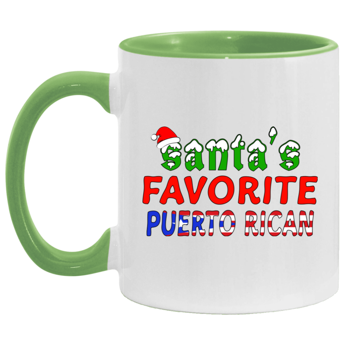 Santa's Favorite PR 11OZ Accent Mug - Puerto Rican Pride
