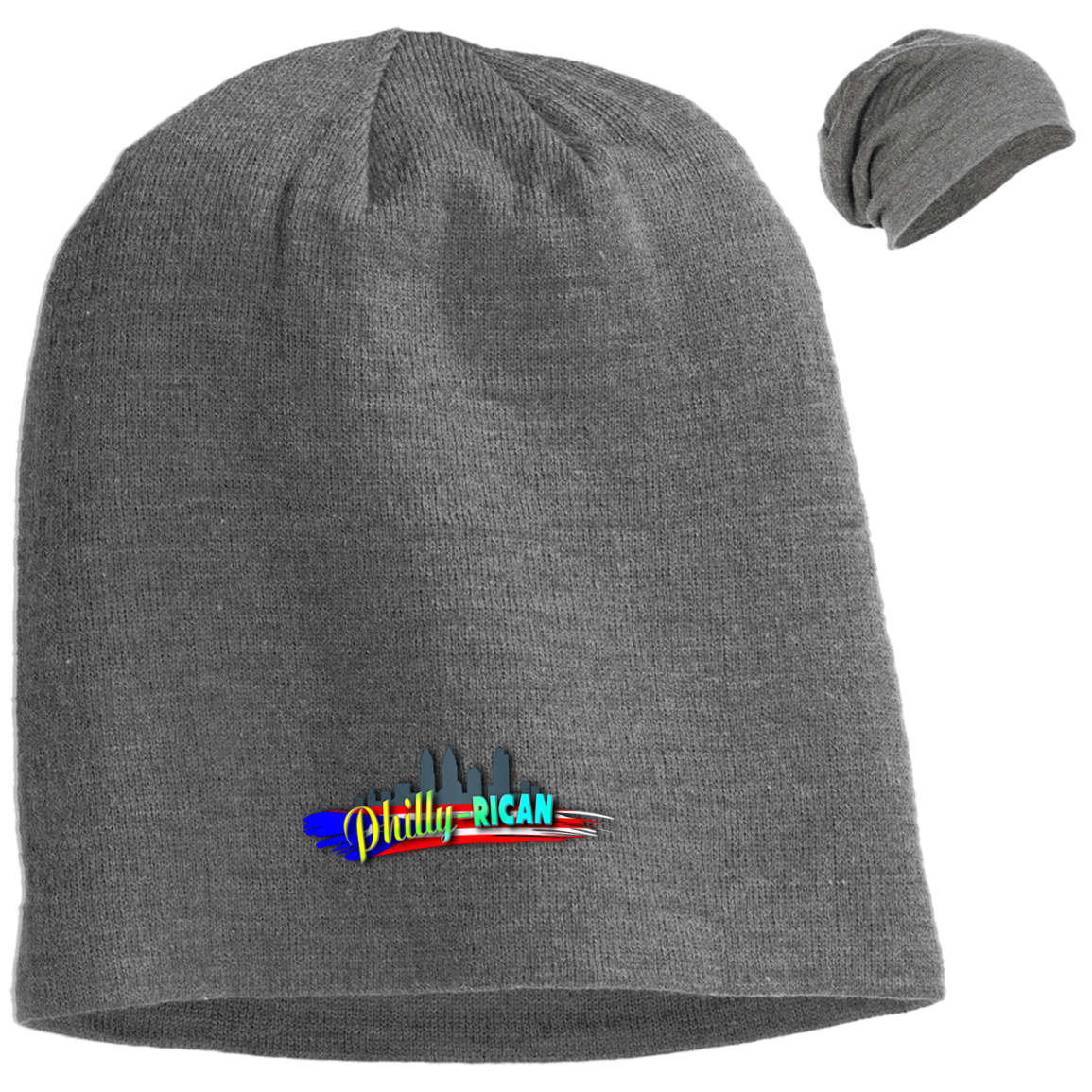 Philly-Rican Slouch Beanie - Puerto Rican Pride