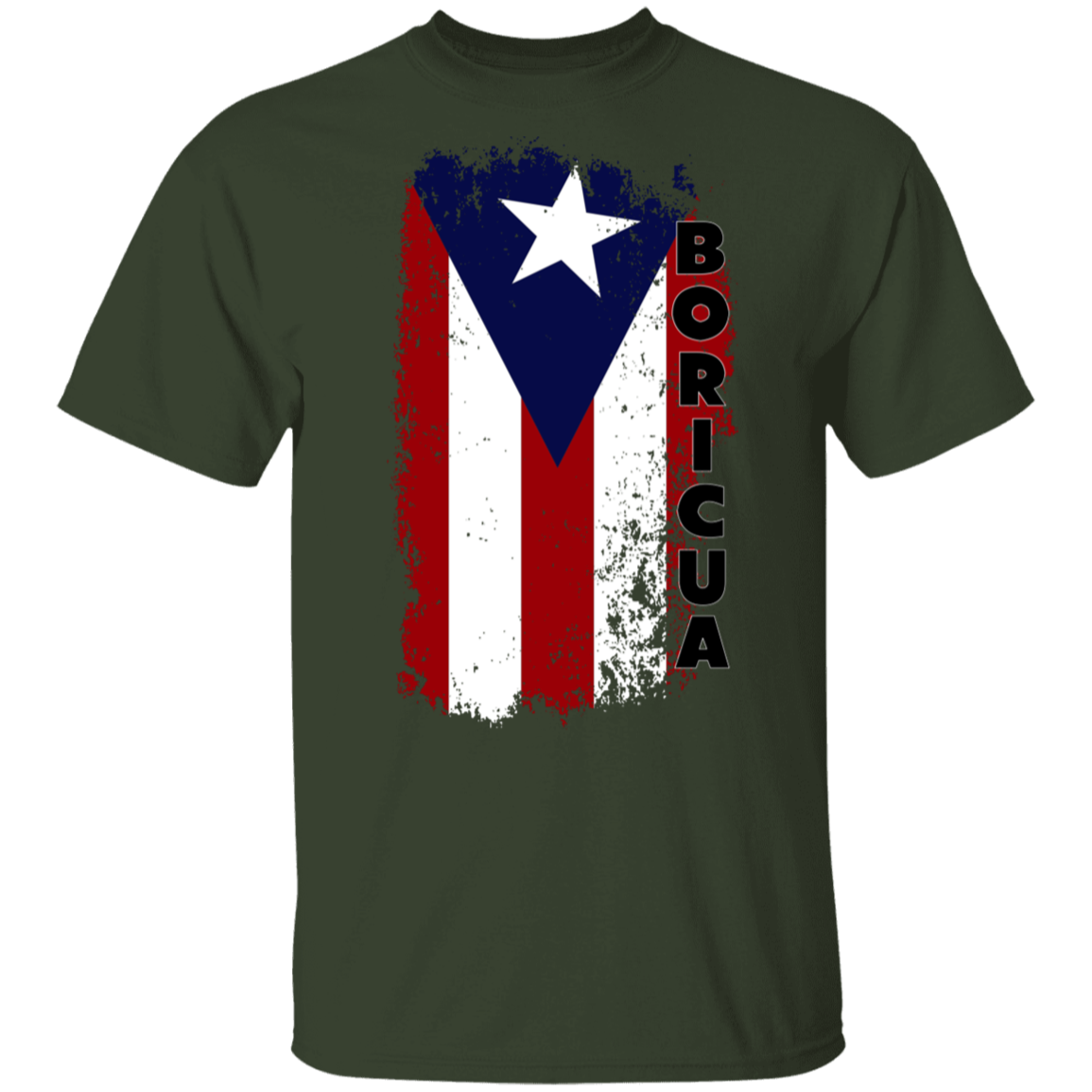 Flag Boricua 5.3 oz. T-Shirt - Puerto Rican Pride