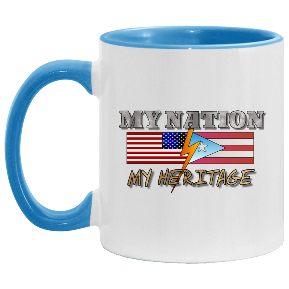My Nation My Pride 11ozAccent Mug - Puerto Rican Pride
