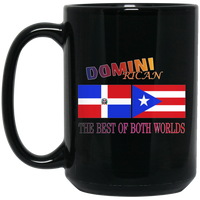 Thumbnail for Domini Rican 15 oz. Black Mug - Puerto Rican Pride