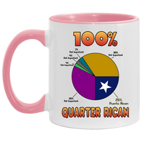 Thumbnail for Quarter Rican 11OZ Accent Mug - Puerto Rican Pride