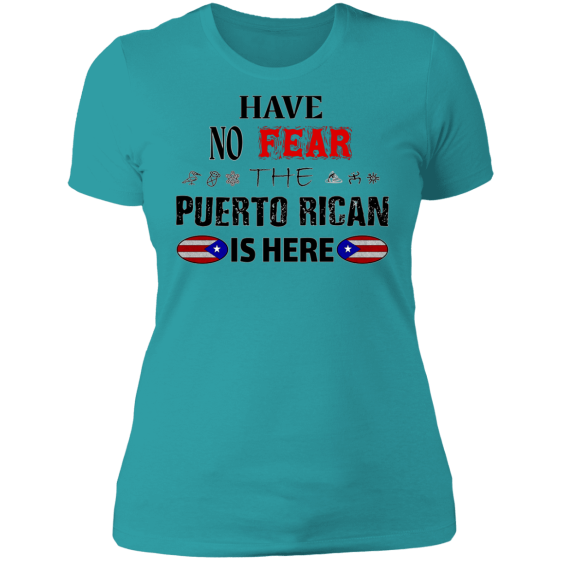 No Fear Ladies' Boyfriend T-Shirt - Puerto Rican Pride
