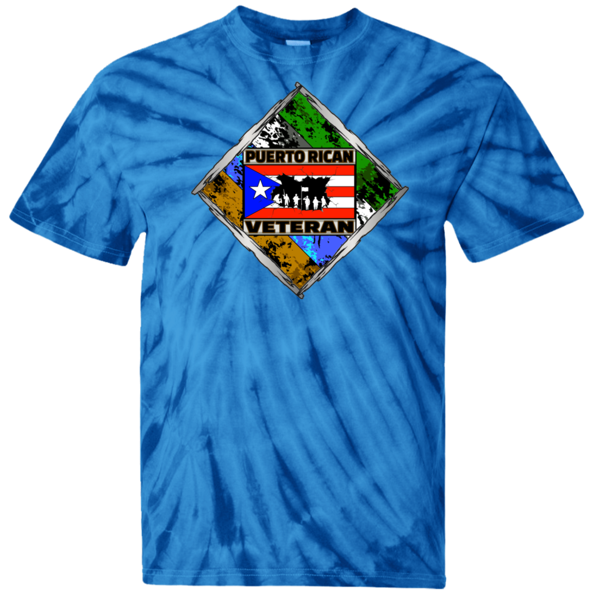 PR Veteran 100% Cotton Tie Dye T-Shirt