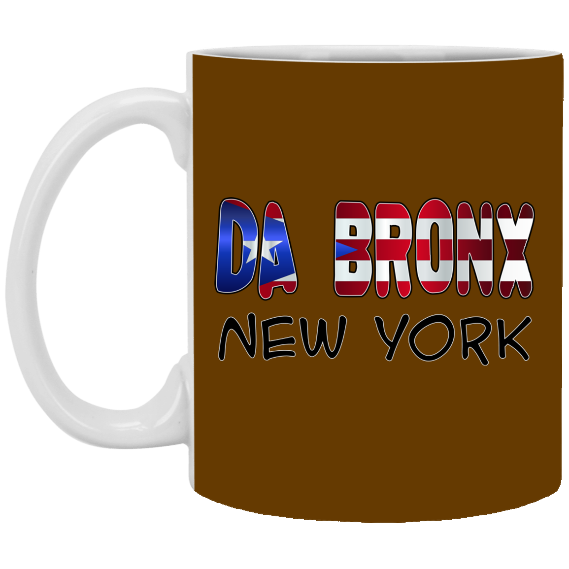 Da Bronx NY 11 oz. White Mug - Puerto Rican Pride
