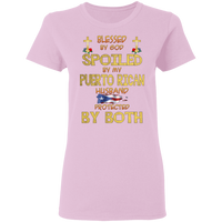 Thumbnail for Blessed and Protected Ladies' 5.3 oz. T-Shirt - Puerto Rican Pride