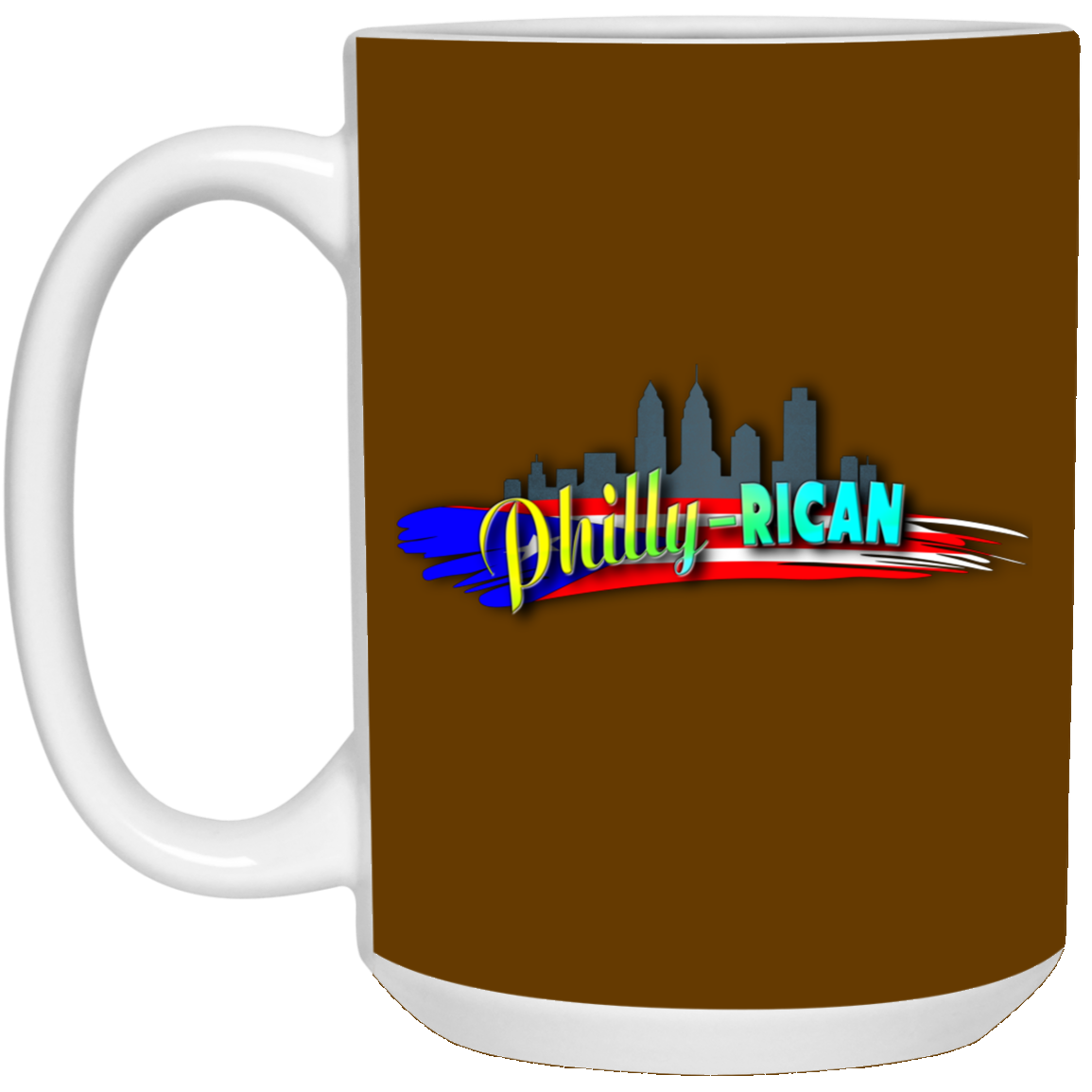 Philly-Rican 15 oz. White Mug - Puerto Rican Pride