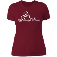 Thumbnail for Coqui Heartbeat Ladies' Boyfriend T-Shirt - Puerto Rican Pride