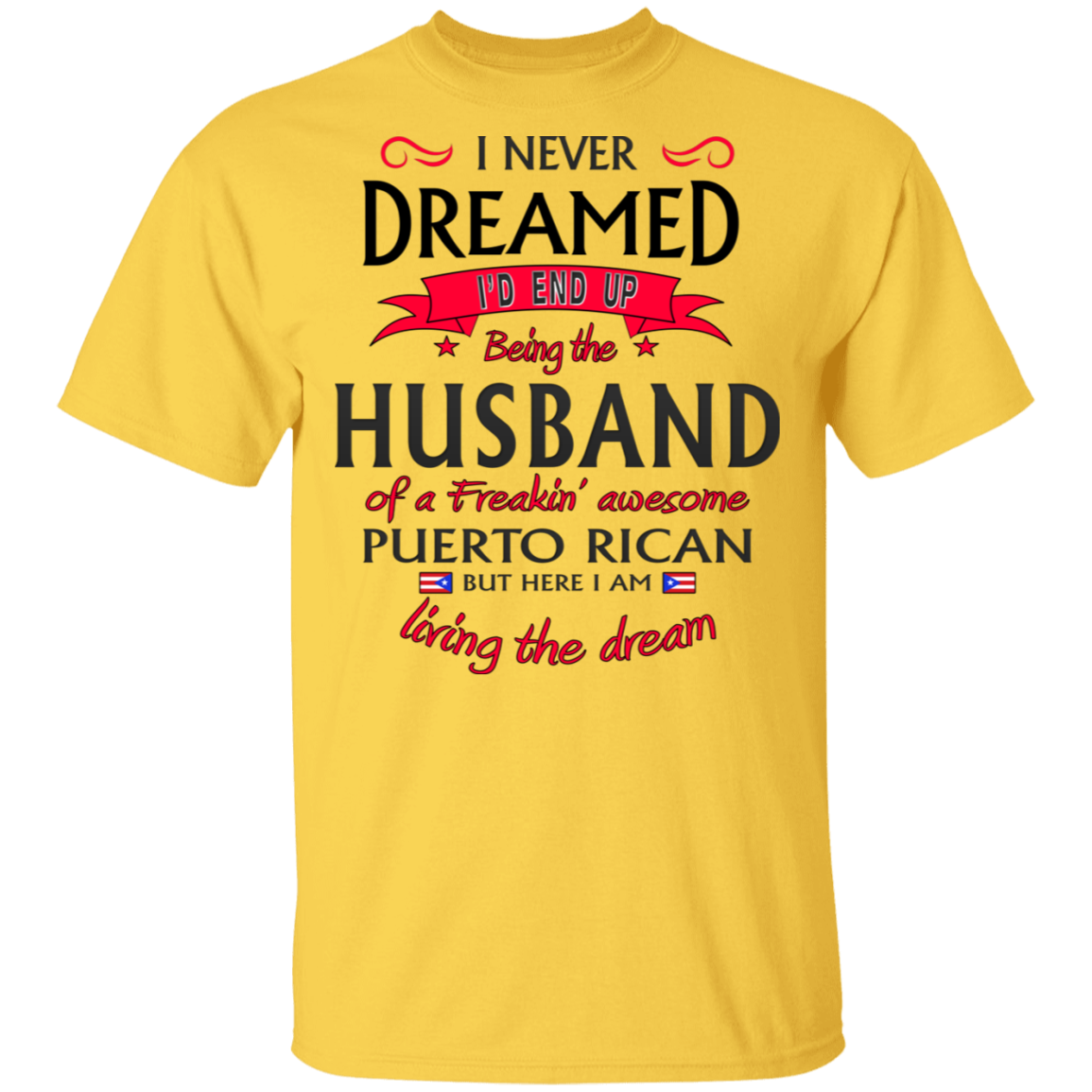 Husband of Awesome PR 5.3 oz. T-Shirt - Puerto Rican Pride