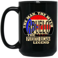 Thumbnail for Abuelo The Legend 15 oz. Black Mug - Puerto Rican Pride
