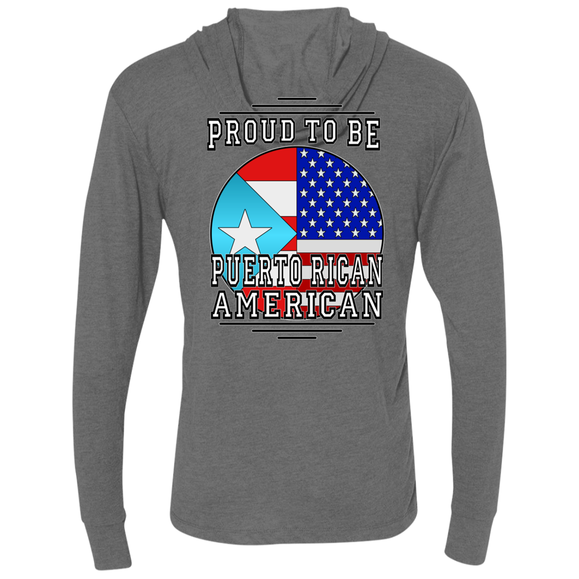 Proud To Be PR American Unisex Hooded T-Shirt - Puerto Rican Pride