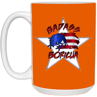 Thumbnail for Badass Boricua 15 oz. White Mug