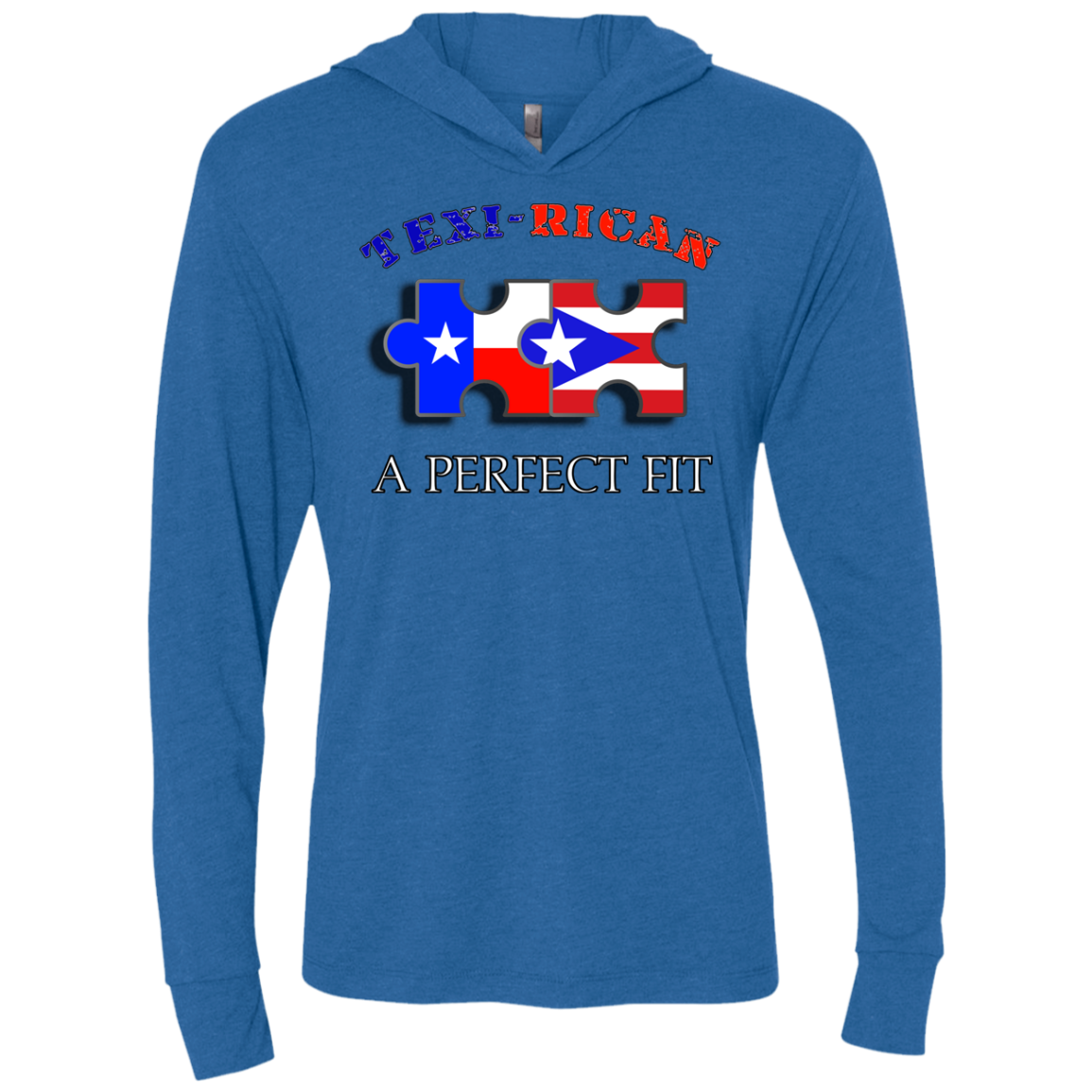 Texi-Rican Perfect Fit Unisex Triblend LS Hooded T-Shirt