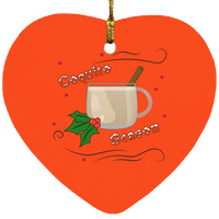Thumbnail for Coquito Season Heart Ornament - Puerto Rican Pride