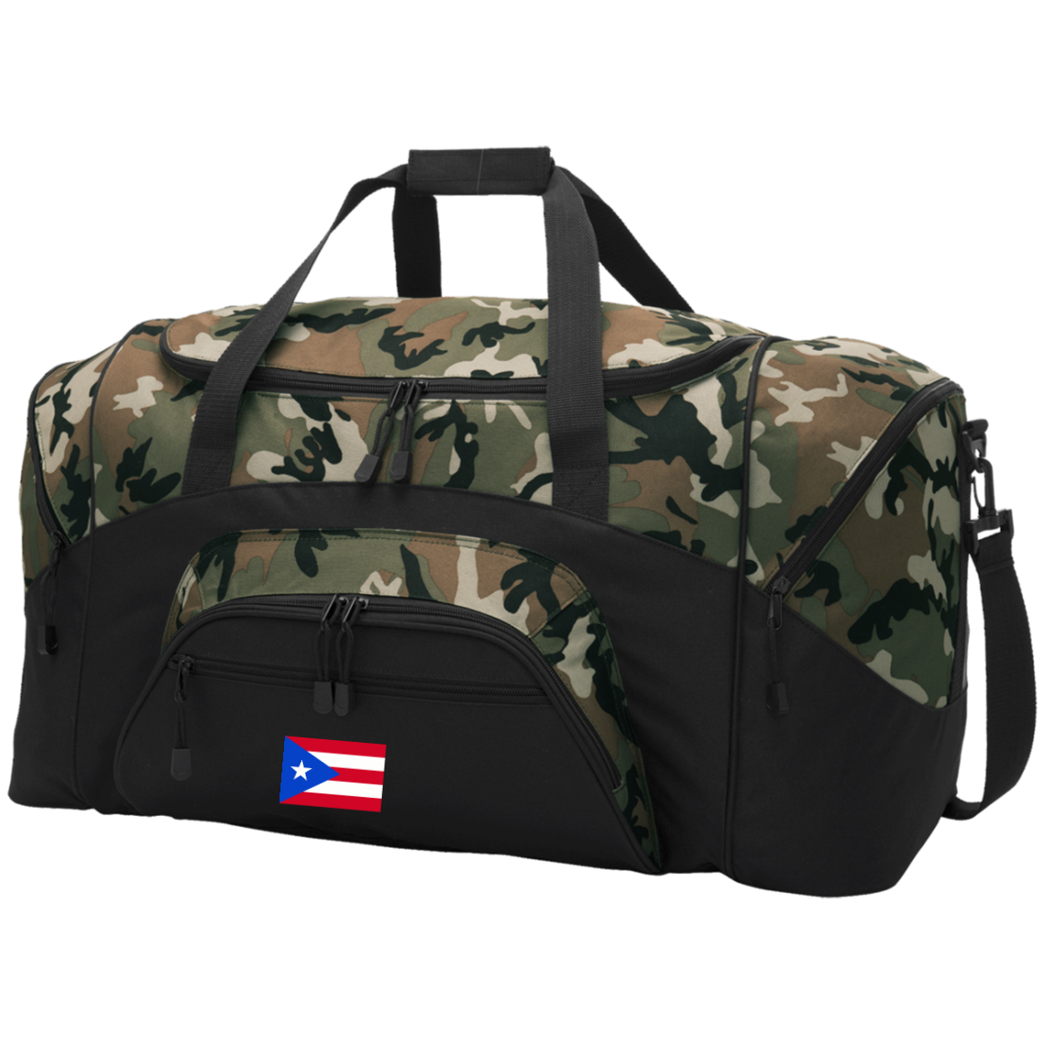 Sport Duffel Bag - Embroidered Puerto Rican Flag
