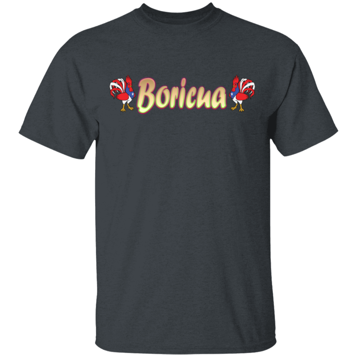 BORI ROOSTER 5.3 oz. T-Shirt - Puerto Rican Pride
