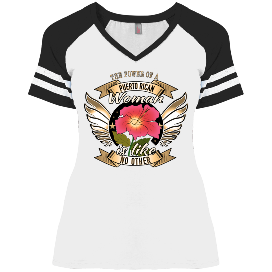 Woman Power Ladies' Game V-Neck T-Shirt